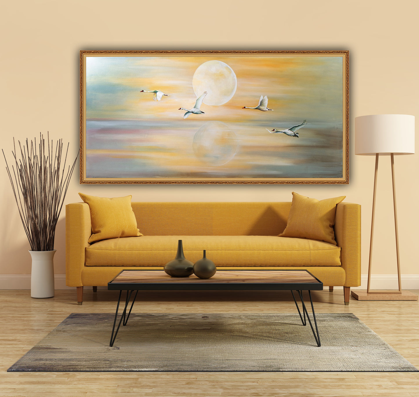 Landscape with Four Cranes