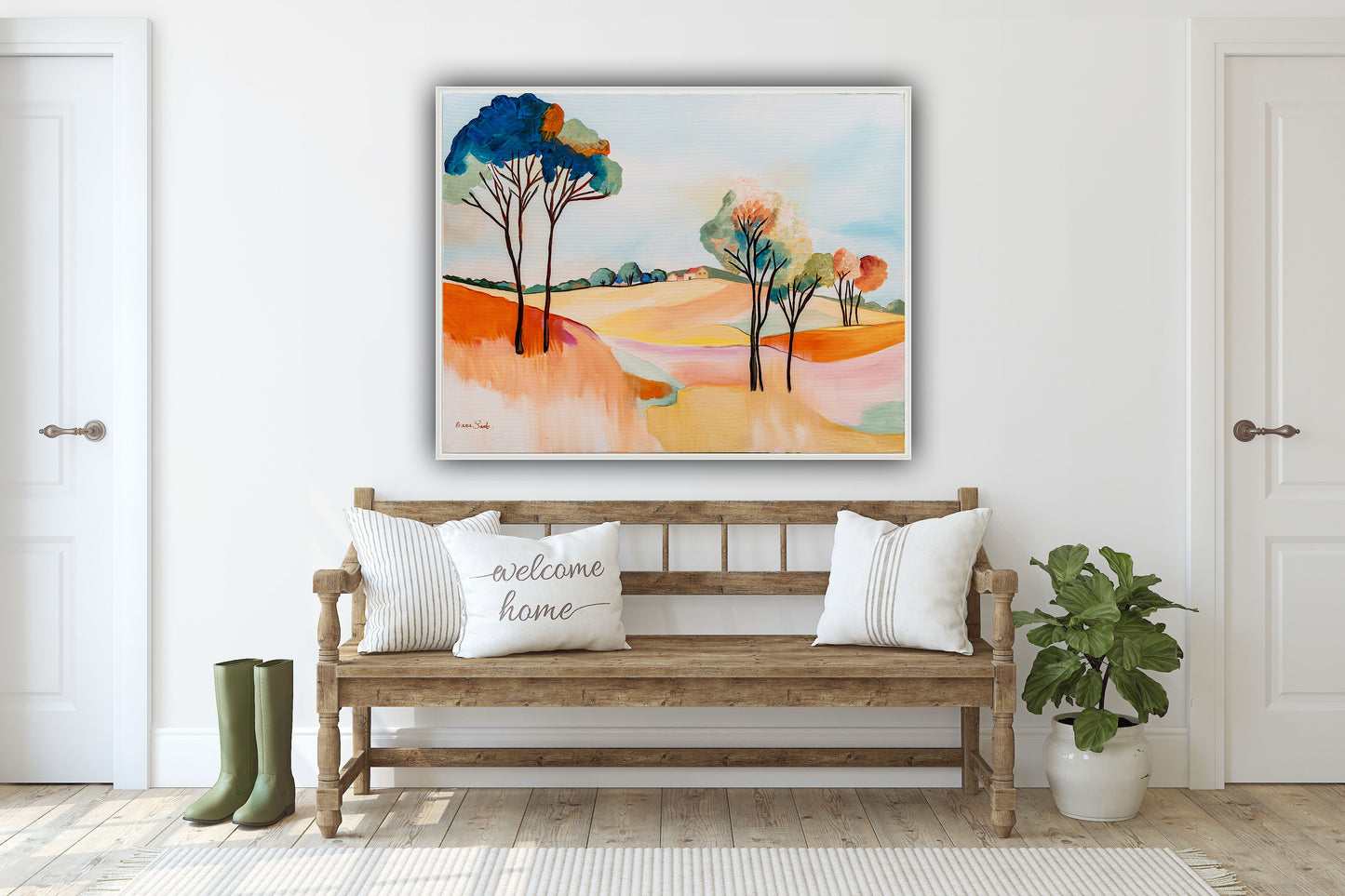 Hilly Landscape with Houses