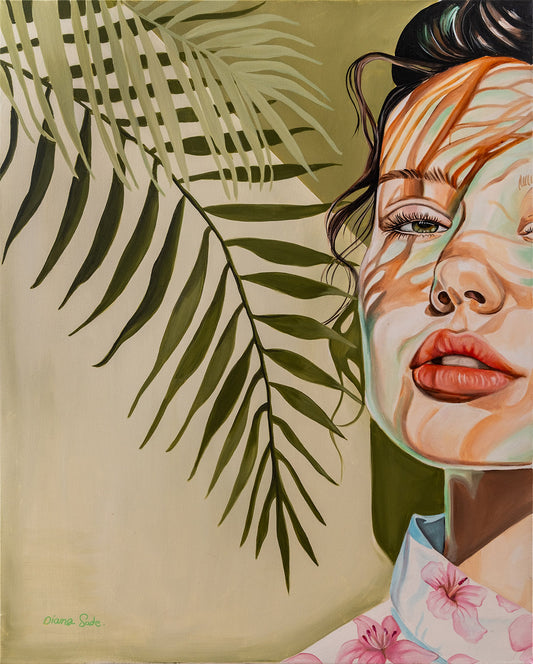 Woman in Green Light