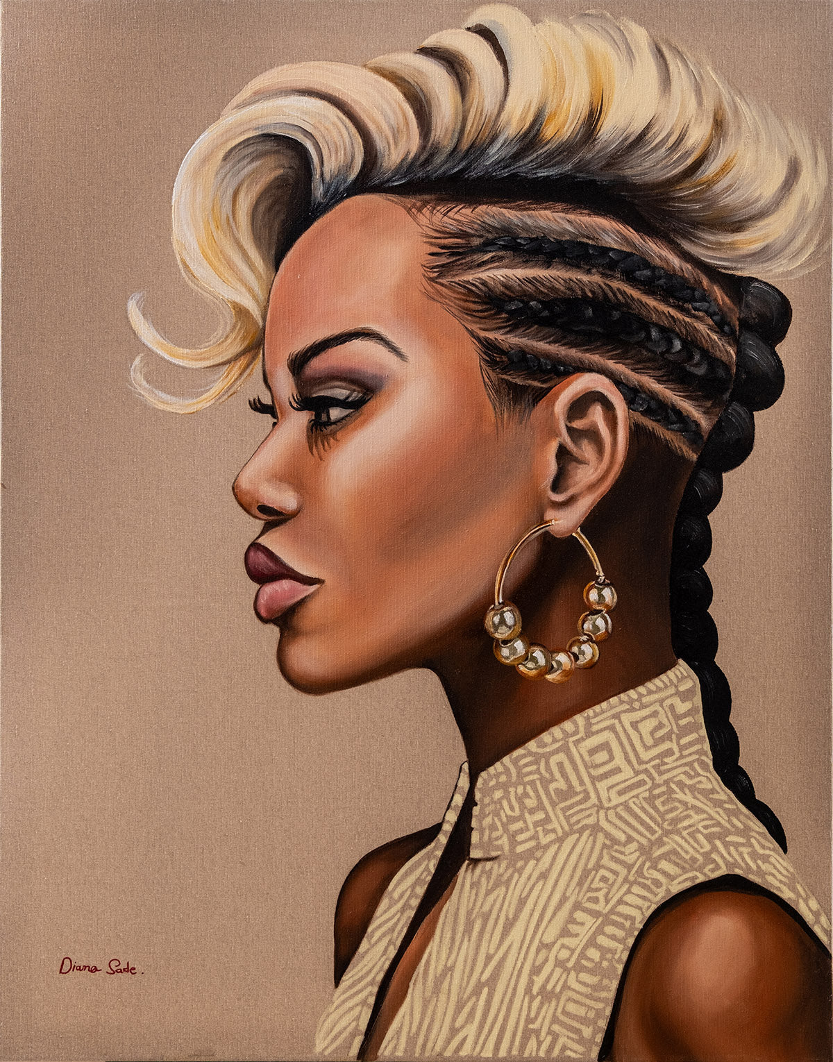 African Woman with a Gold Earring