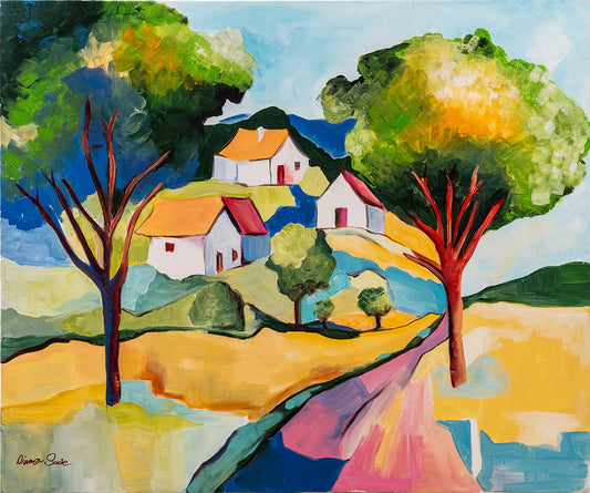 Rural landscape in spots