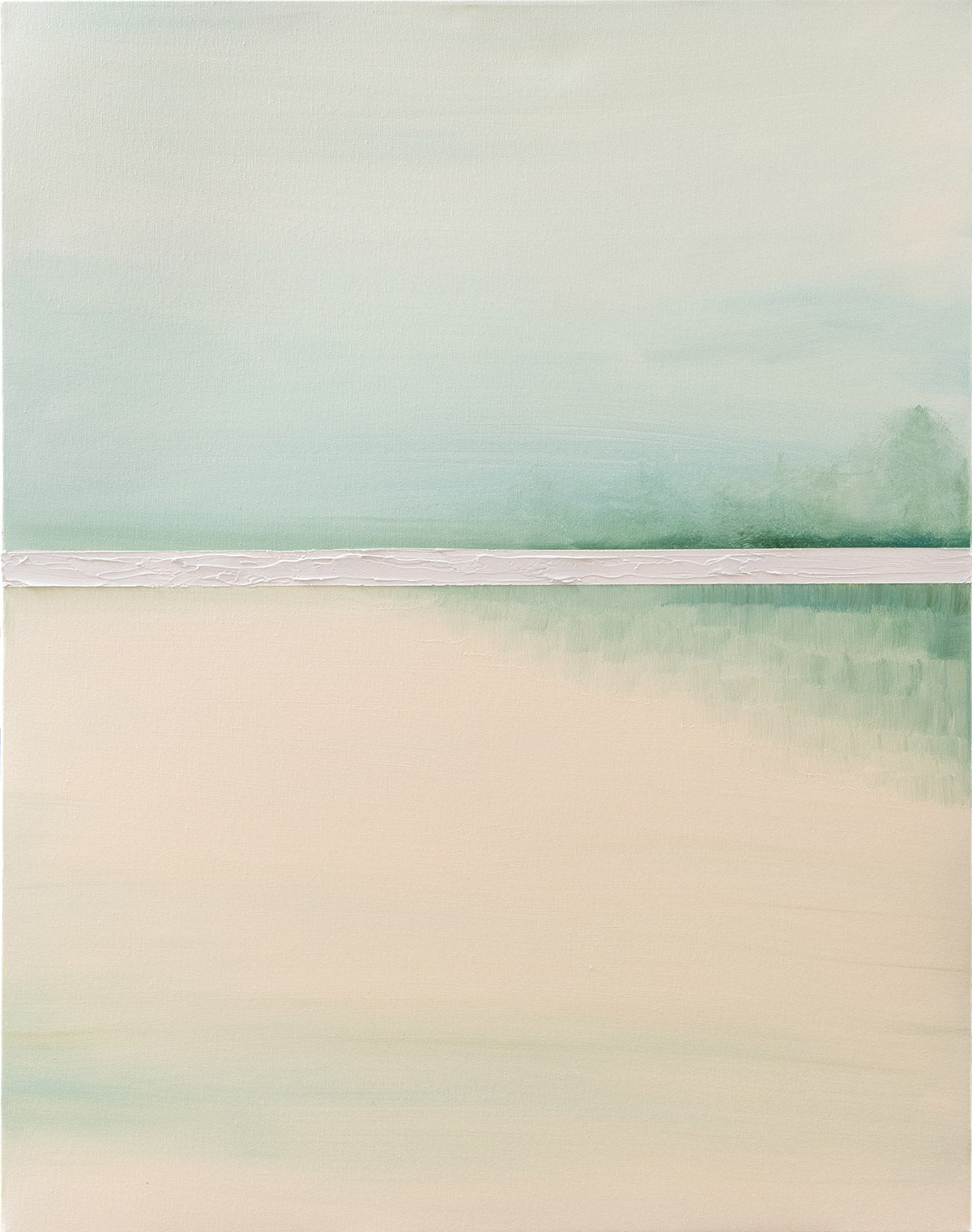 A pair of minimalist landscapes in greenery