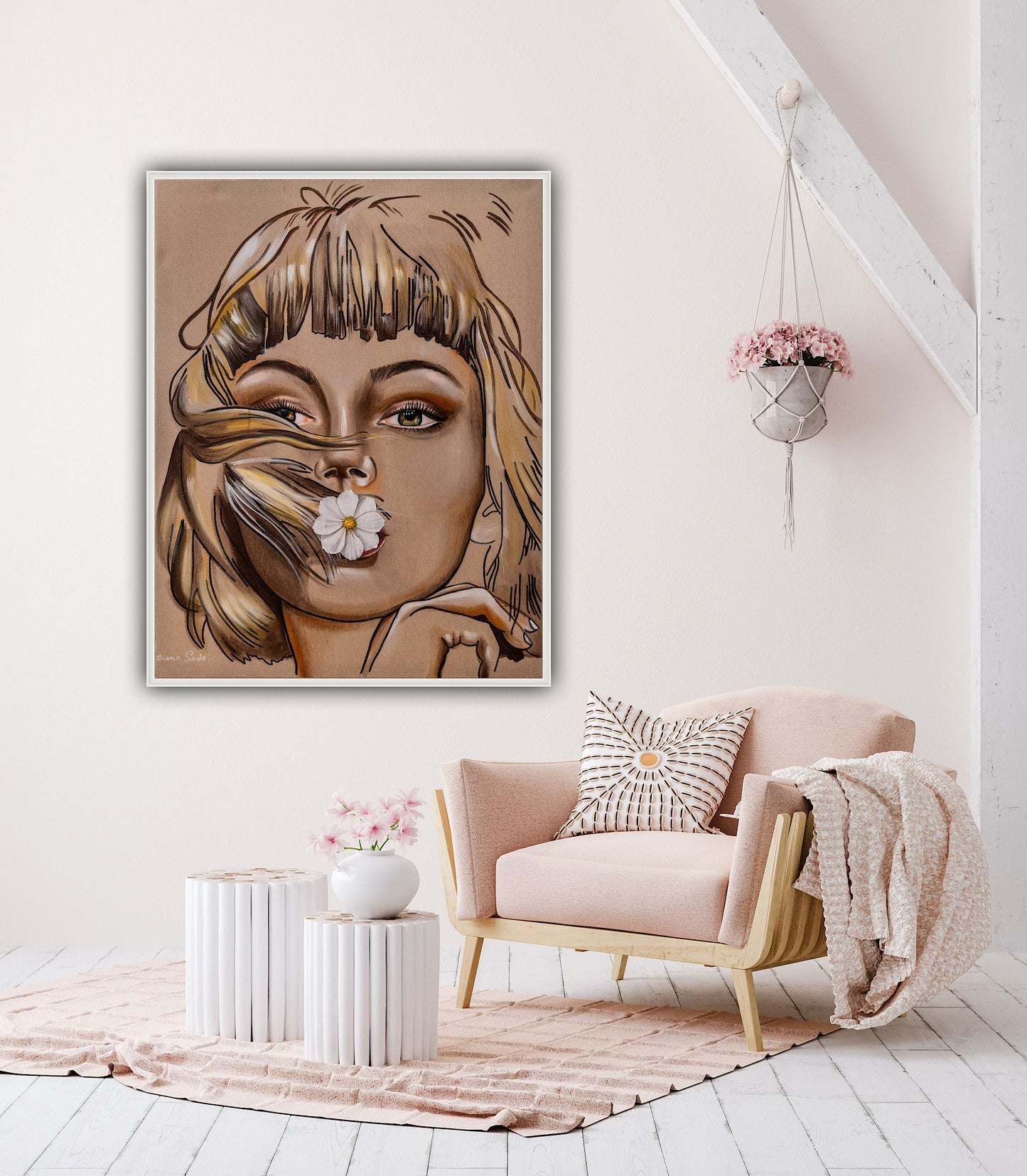 Girl with a Flower in Her Mouth