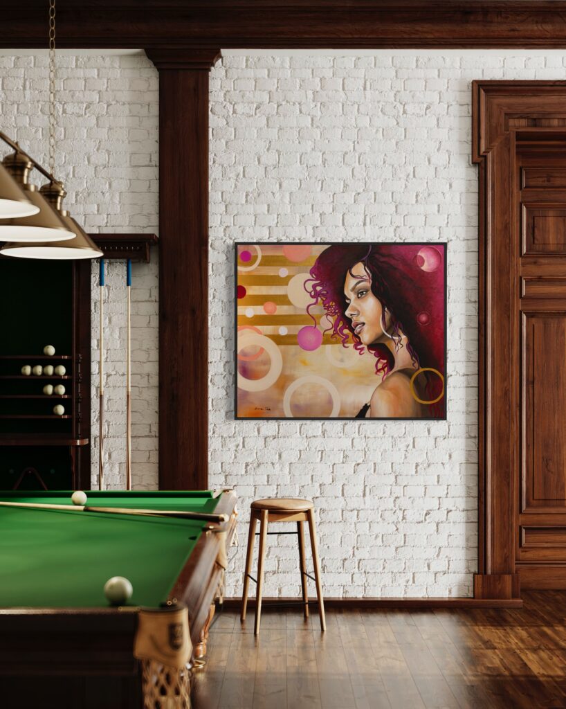 Girl with Burgundy Hair