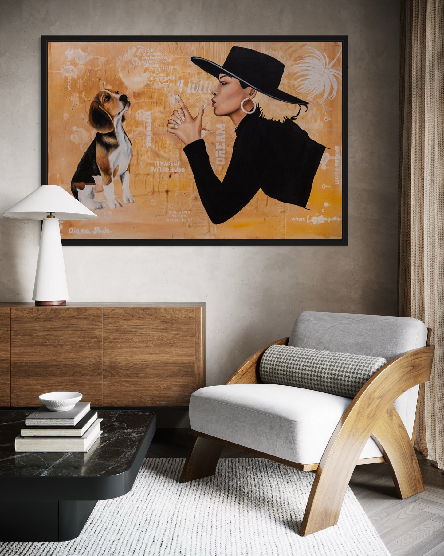 Superwoman with Hat and Dog