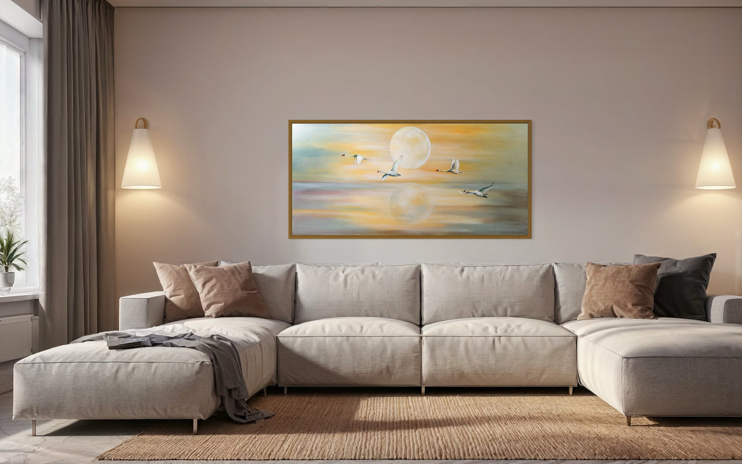 Landscape with Four Cranes