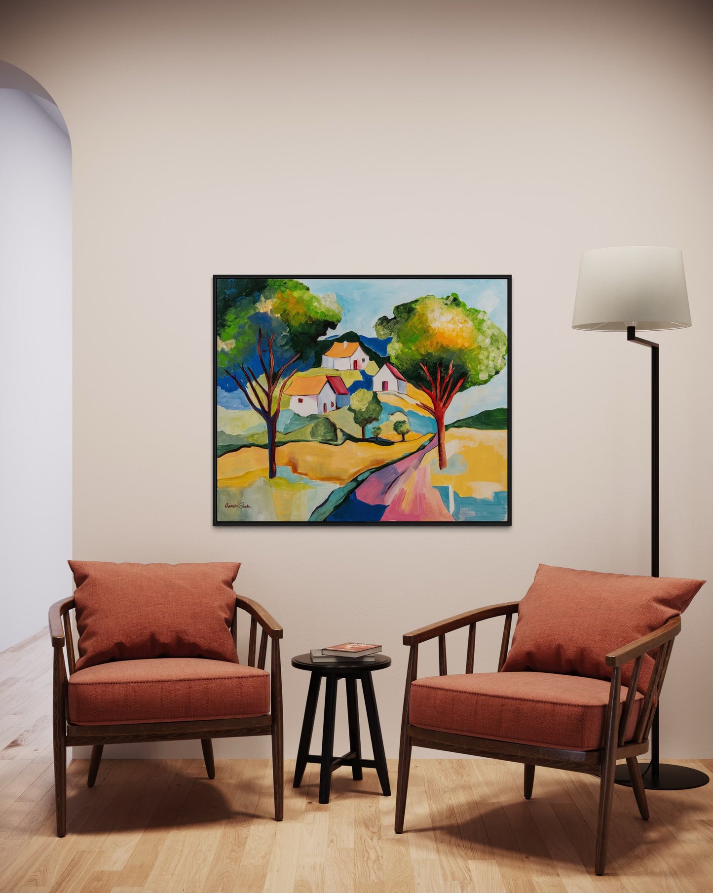 Rural landscape in spots