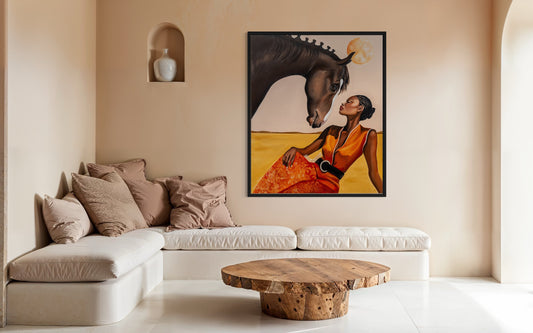 African Woman with Horse