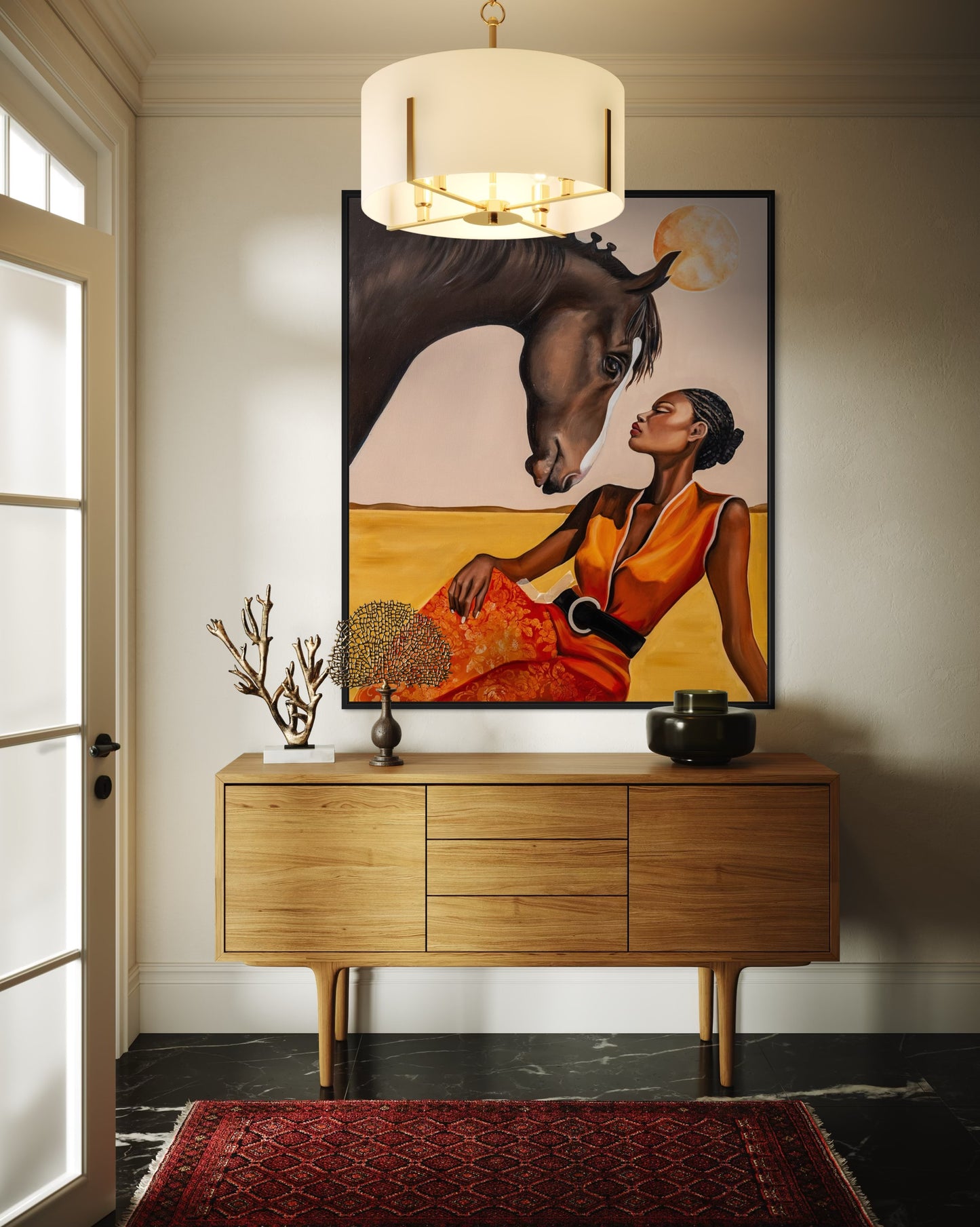 African Woman with Horse