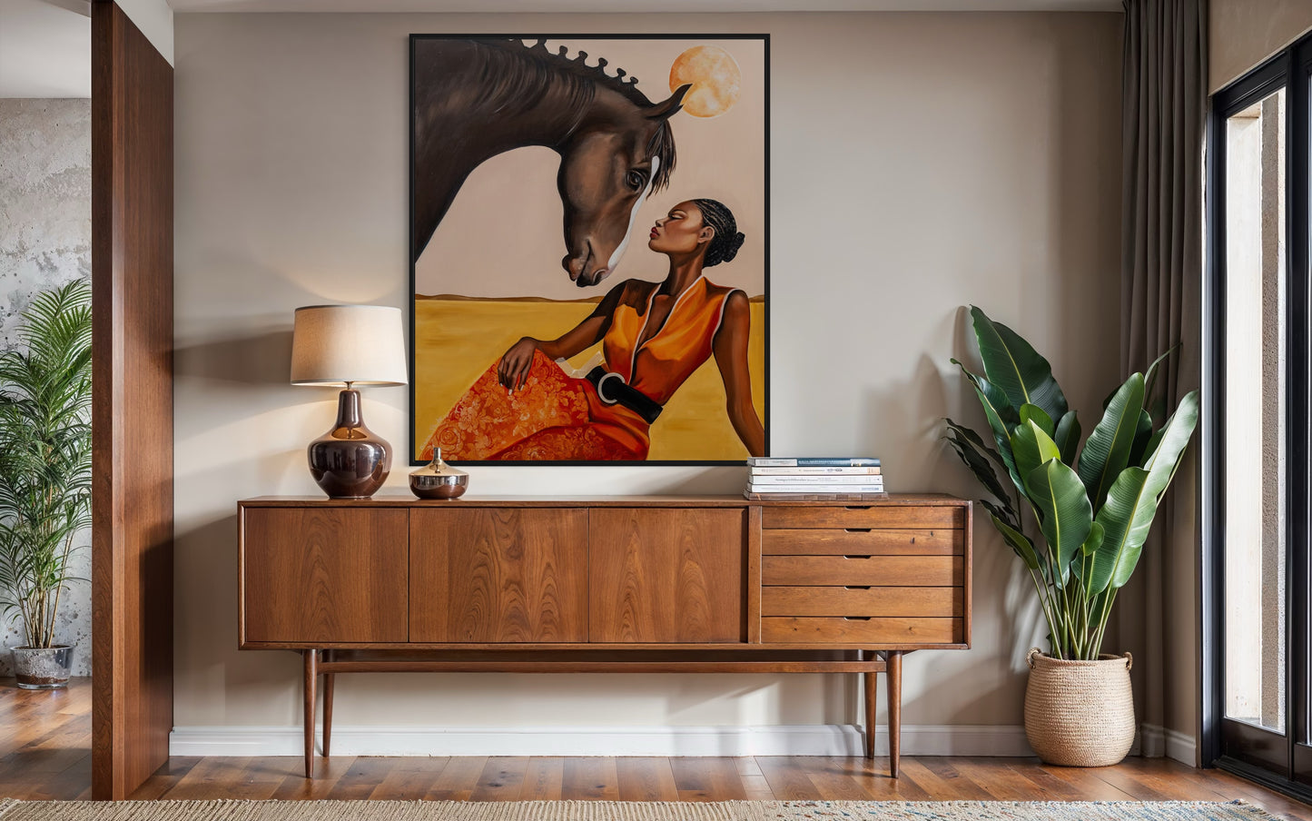 African Woman with Horse