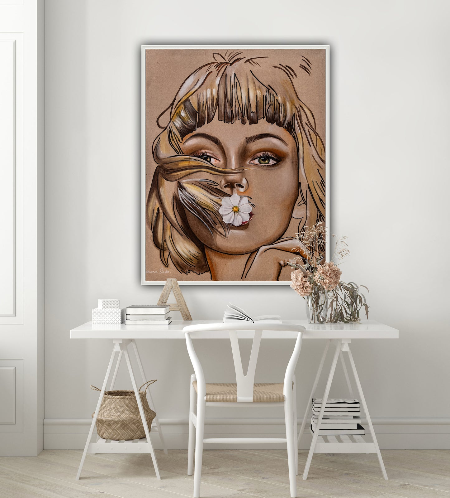 Girl with a Flower in Her Mouth