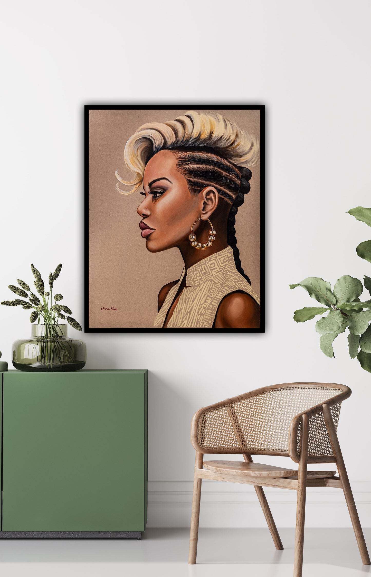 African Woman with a Gold Earring