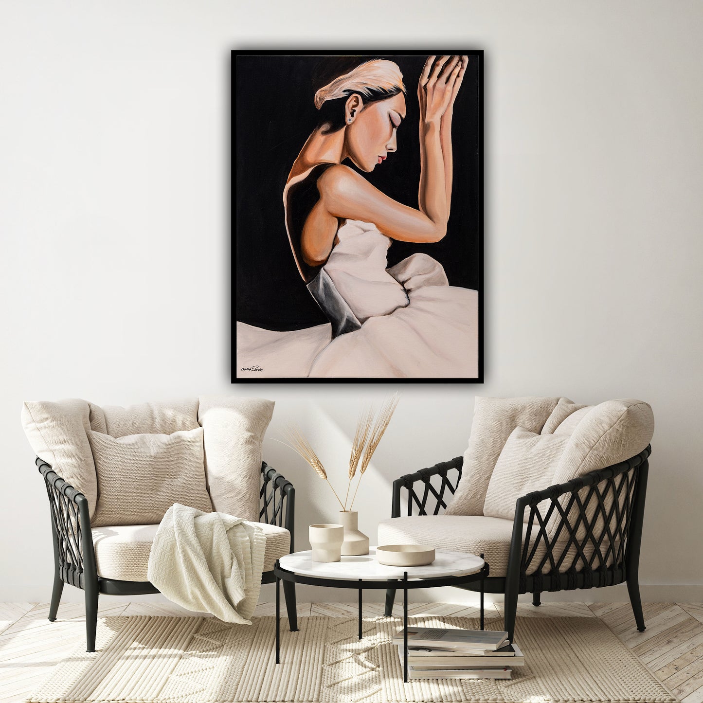 Dancer with an orange ribbon