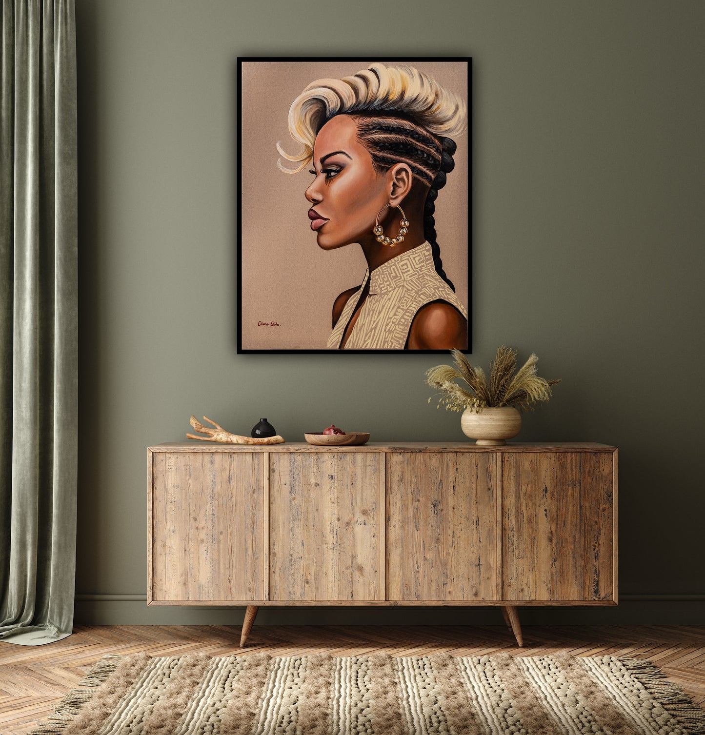 African Woman with a Gold Earring