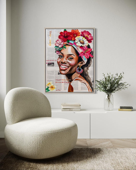 African with a dotted earring