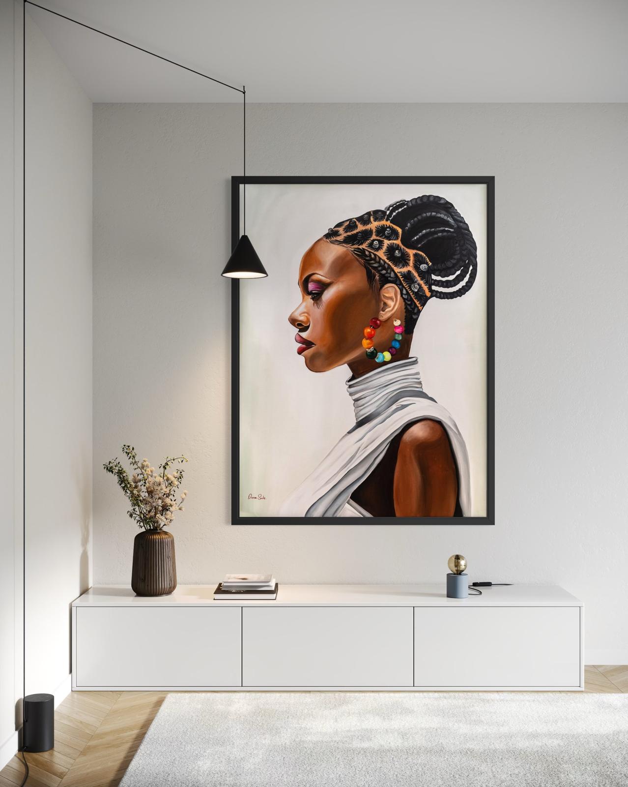 African with a crown of braids