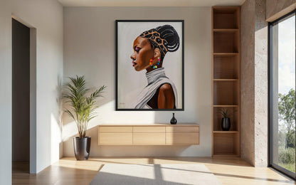 African with a crown of braids