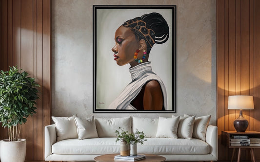African with a crown of braids
