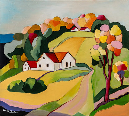 Naïve Countryside with Tree