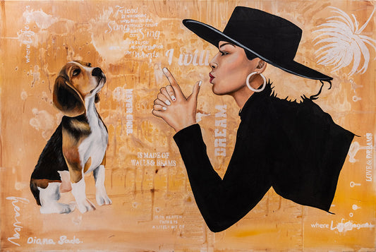 Superwoman with Hat and Dog