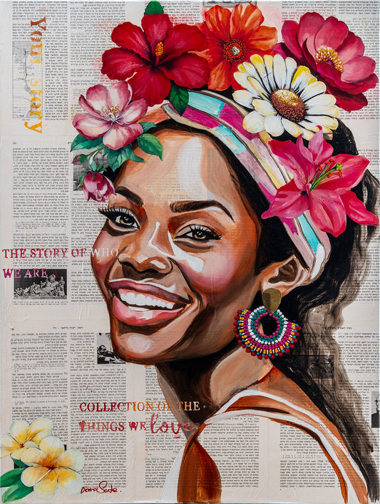 African with a dotted earring