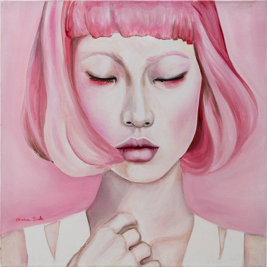 נשימה – יפנית עם שיער ורוד פרופיל