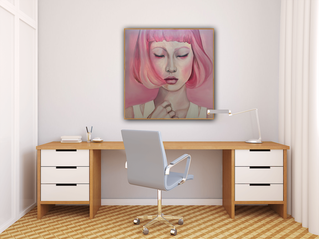 נשימה – יפנית עם שיער ורוד פרופיל