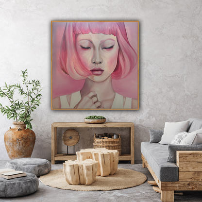 נשימה – יפנית עם שיער ורוד פרופיל