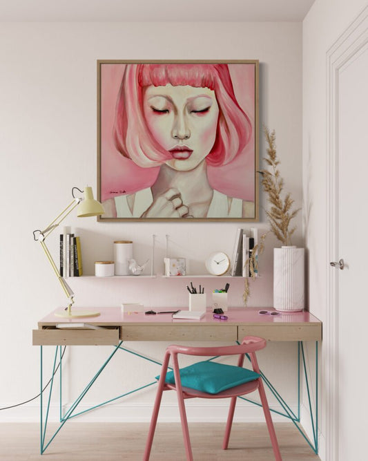 נשימה – יפנית עם שיער ורוד פרופיל