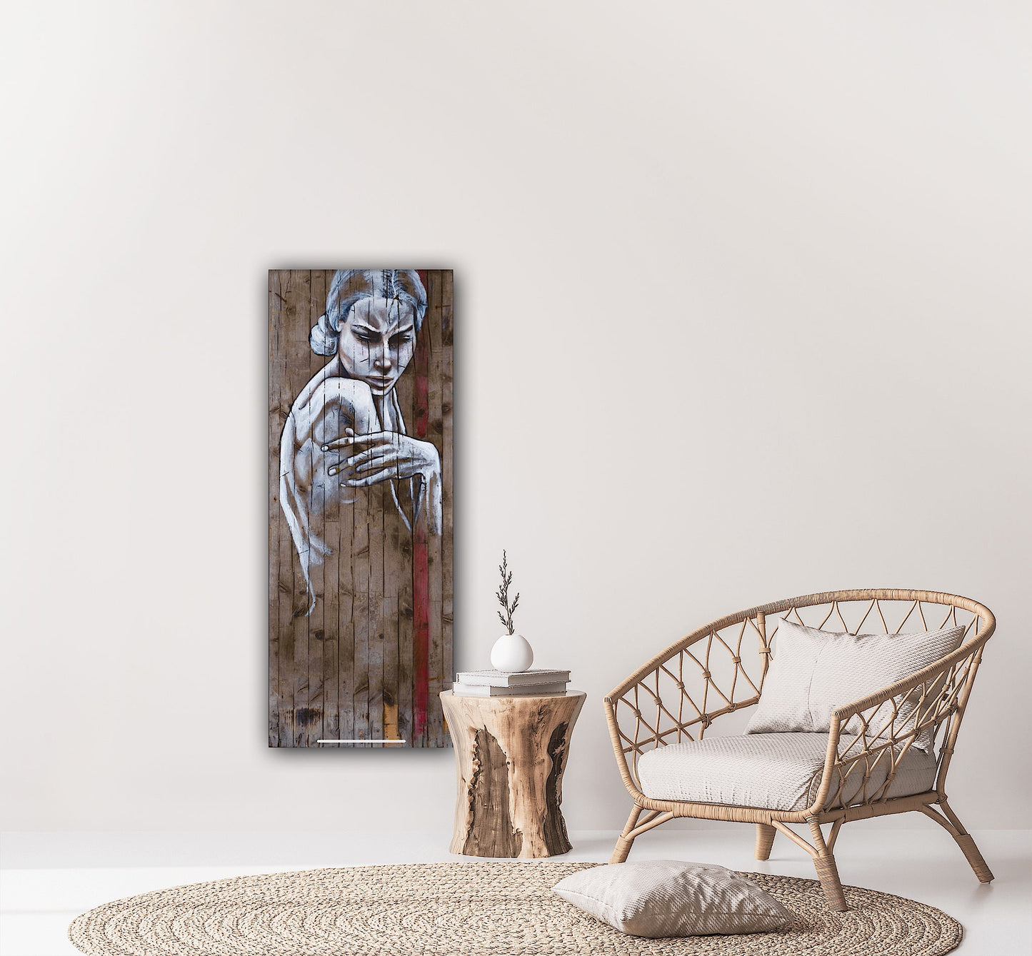 נערה עם פס אדום