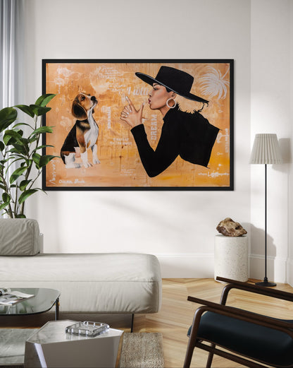 Superwoman with Hat and Dog