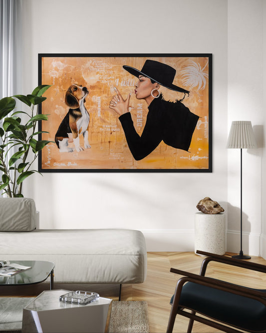 Superwoman with Hat and Dog