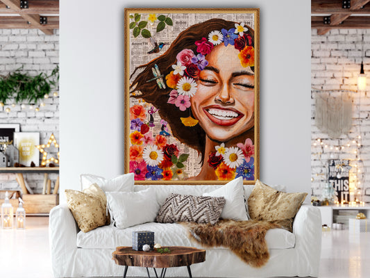 Smiling to the World with Flowers