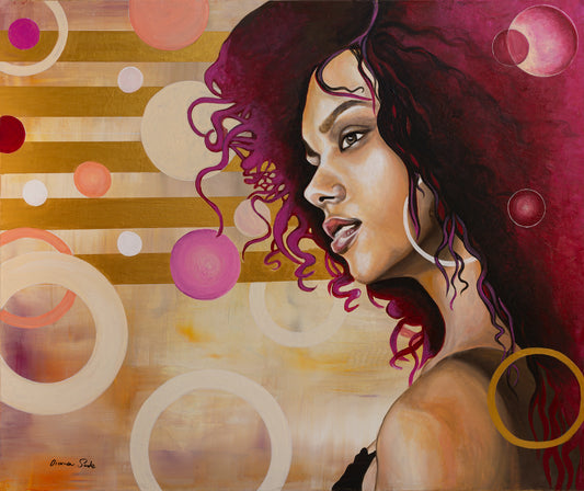 Girl with Burgundy Hair