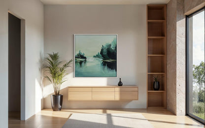 Green landscape in spots