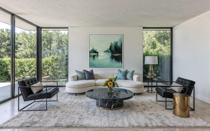 Green landscape in spots