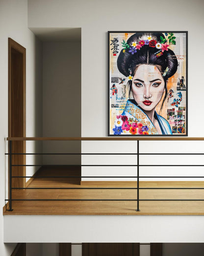 Japanese with a flower crown