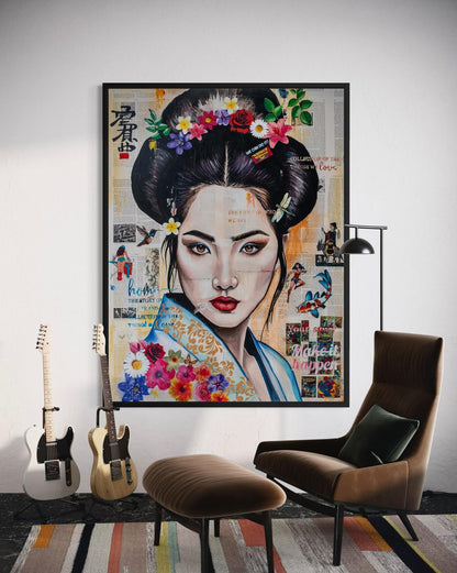 Japanese with a flower crown