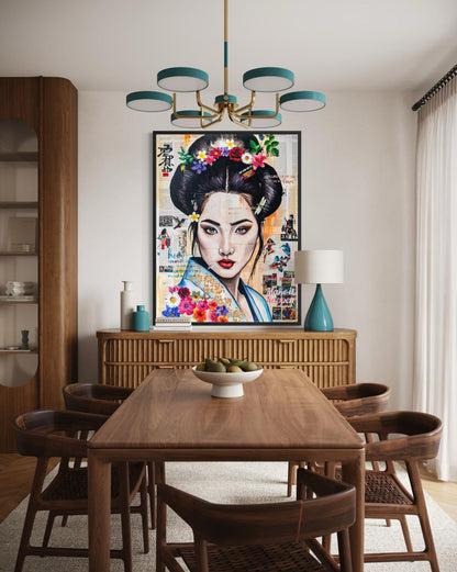 Japanese with a flower crown