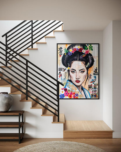 Japanese with a flower crown