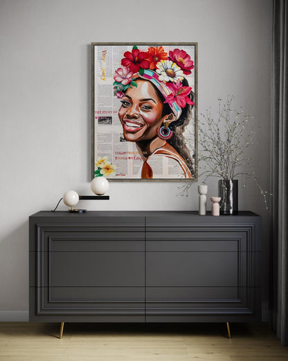 African with a dotted earring