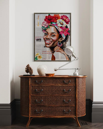 African with a dotted earring