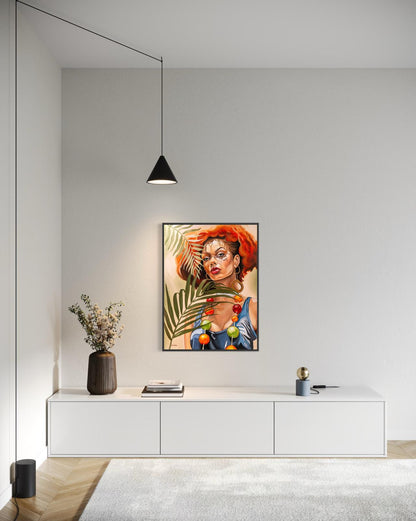 Woman with Beaded Necklace