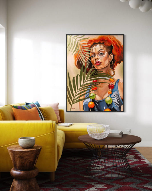 Woman with Beaded Necklace